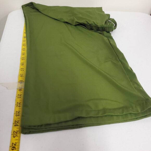 Bob Mackie Womens Wide Leg Pull On Pants Size 1X Petite Green Artsy Stretch - Picture 11 of 13